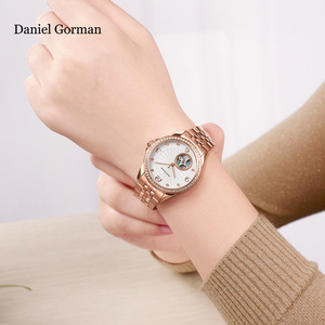 Popular clásica de estilo de acero inoxidable relojes de lujo para damas de Mechanicalwatch esqueleto reloj de diamantes - Product Image 5