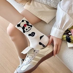 Calzini a Metà Polpaccio da <span class=keywords><strong>Donna</strong></span> alla Moda con Motivo Panda Cartoon, Adatti per Tutte le Stagioni - Product Image 5