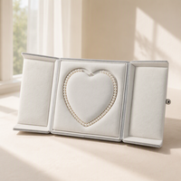 Boîte à bijoux de luxe personnalisée pour la Saint-Valentin, vente en gros d'usine, pour femme, pour ranger bagues, boucles d'oreilles, pendentifs, bracelets, colliers