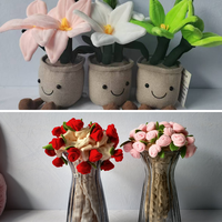 Décoration florale créative style JC : jouet en peluche en forme de tulipe ou de succulente, plante en pot, cadeau promotionnel pour festival, ornement de maison