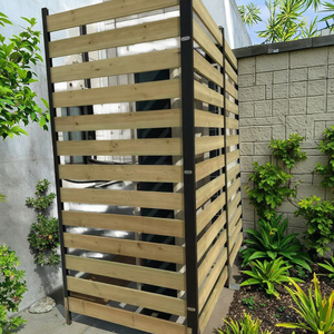 Alluminio <span class=keywords><strong>e</strong></span> <span class=keywords><strong>legno</strong></span> PVC pannello di recinzione a basso prezzo cortile giardino recinzione decorativa Privacy per AC recinzione Hardware - Product Image 4