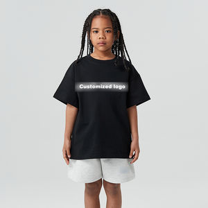 Abbigliamento personalizzato per bambini con Logo a maniche corte pantaloncini da T-shirt 2 pezzi per bambini vestiti sportivi semplici vestiti Casual per adolescenti 4-12T - Product Image 4