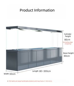 300 galloni di acquacoltura alta acquario con filtro per interni sistema acquaponica Ultra chiaro vetro decorazioni acquario soggiorno - Product Image 6