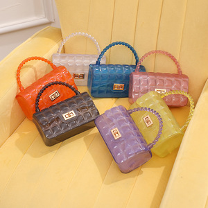 Kleurrijke Jelly Super Mini Schoudertas Voor Meisje Dagelijks Dragen Peuter Meisje Crossbody Tas Pvc Transparante Portemonnee - Product Image 1