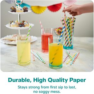 Logotipo personalizado respetuoso con el medio ambiente al por mayor colorido beber Biodegradable mejores bebidas cócteles pajita de papel <span class=keywords><strong>para</strong></span> restaurantes - Product Image 3