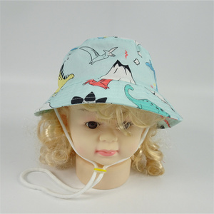 Oeoktex Class 1 Annex 6 Certificate Custom Kids Cotton <strong>Dinosaur</strong> Print Summer Bucket <strong>Hat</strong> - Product Image 4