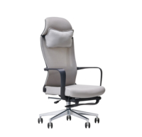 Chaise de bureau inclinable en maille pivotante, dossier avec repose-pieds en pp, pour les loisirs, usage professionnel