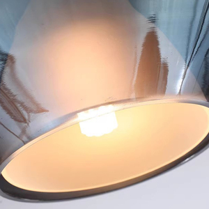 Lampada a Sospensione in Vetro Verde Antico, Lampadario Vintage a Lampadina Singola con Attacco E14 per Sala da Pranzo, Bar, Camera da Letto - Product Image 3