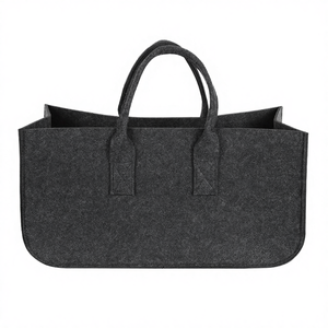 Sacs fourre-tout en feutre de polyester et de laine de couleur unie 4-muduo personnalisés en gros pour femmes - Product Image 4