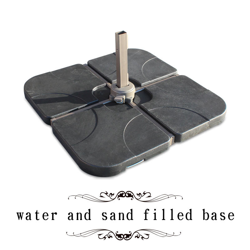 Base de parasol romain remplie d'eau et de sable