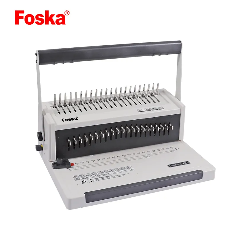 Foska Hot Sale Plastic Comb Manual Binding machine Perfect Binding Machine