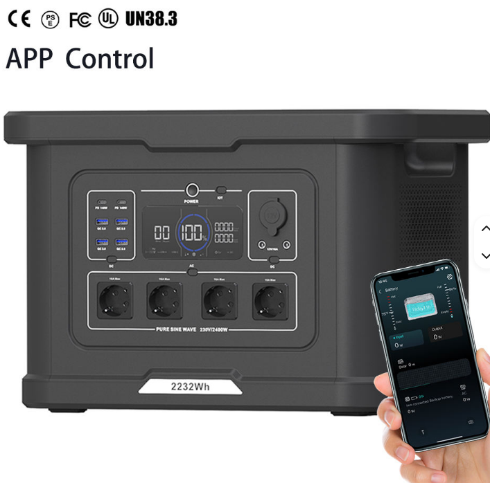 2400W LiFePO4 Lithium Battery Large Capacity Solar Power Station Generator Home Blackout Emergency Storage 4000 Cycles · image 3