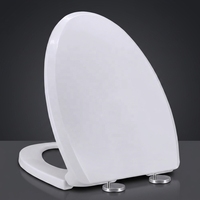 XJ-922 Siège de toilette en plastique en forme de V de haute qualité à fermeture lente, accessoires de salle de bain, couvercle de toilette