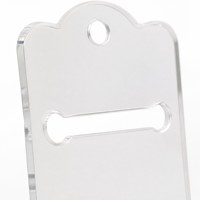 Présentoir personnalisé en acrylique pour pinces à cheveux, carte d'emballage transparente pour accessoires, carte à bijoux avec fente et impression de logo