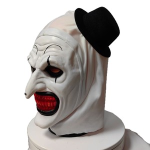 Máscara de látex de payaso blanco puro, máscara completa para la cabeza, accesorio de disfraz para cosplay, fiesta de Halloween - Product Image 5