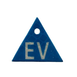 Placa de Aluminio Premium con Advertencia para Vehículos Eléctricos, Película Reflectante 3M EGP de Cuarta Intensidad, Señales de Tráfico Personalizables con <span class=keywords><strong>Número</strong></span> de Vehículo - Product Image 1