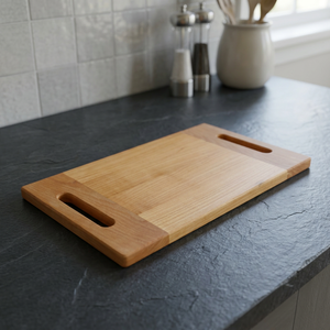 Planche à découper en bois faite à la main avec une finition lisse, planche à découper de cuisine durable pour fruits, légumes, viande et aliments quotidiens - Product Image 6