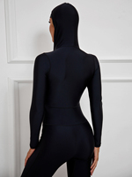 2023 nouveau Design musulman maillots de bain femmes à manches longues couleur unie modeste Burkinis musulman maillots de bain maillot de bain Le Burkinis