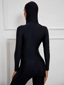 2023 nouveau Design musulman maillots de bain femmes à manches longues couleur unie modeste Burkinis musulman maillots de bain maillot de bain <span class=keywords><strong>Le</strong></span> Burkinis - Product Image 3