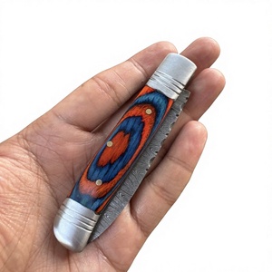 Navaja Plegable de Acero de Damasco con Mango de Madera, Alta Calidad, Multifuncional, Grado Industrial OEM, Garantía de 3 Años, para Minoristas, 59-60HRC - Product Image 2