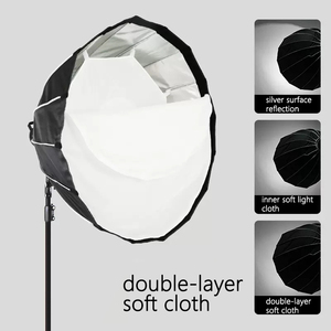 Boîte à lumière parabolique à bouche profonde de 90 cm Baorong pour éclairage vidéo, flash, lampe stroboscopique, boîtes à lumière photo - Product Image 3