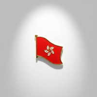 GREPAS GIFTS Épinglette drapeau de Hong Kong de 1 pouce, épinglette patriotique mondiale pour chapeau