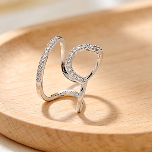 Anillo Abierto Geométrico para Mujer, Anillo de Moda, Accesorio Elegante para el Dedo, Estilo Nail Art - Product Image 2
