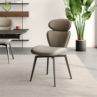 Chaise de salle à manger en cuir PU, décoration personnalisée pour la maison, best-seller, avec structure en acier carbone, à prix avantageux