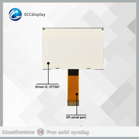 Layar LCD Grosir 12864 SJXD12864-1986 Ukuran Kecil Layar Dot Matrix Grafis Highlight Modul Layar COG Lampu Latar Putih