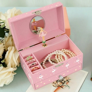Caja Musical de Madera Hecha a Mano de 7 Pulgadas con Diseño de Bailarina, de Alta Calidad, con Mecanismo de Cuerda o Funciona con Pilas, Regalo de Cumpleaños o Navidad para Niños - Product Image 1