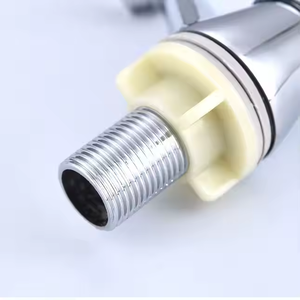 ก๊อกน้ำห้องน้ำแบบติดตั้งบนอ่างล้างหน้า ชุบโครเมียม แบบรูเดียว วาล์วเซรามิกทันสมัย แบบไม่ต้องสัมผัส น้ำเย็น พร้อมหัวก๊อกแบบดึงแบน - Product Image 6