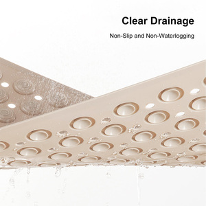 מחצלת אמבט לא להחליק תחת דלות נגד החלקה מדלקת ניקוז אמבט מחצלות מקלחת מחצלות עם כוס יניקה וחורי ניקוז - Product Image 3