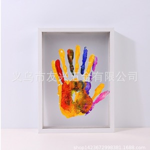Cadre photo transparent rectangulaire pour empreintes de mains, en panneau artificiel, pour DIY artistique, idéal pour salon, chambre, bureau, entrée - Product Image 3