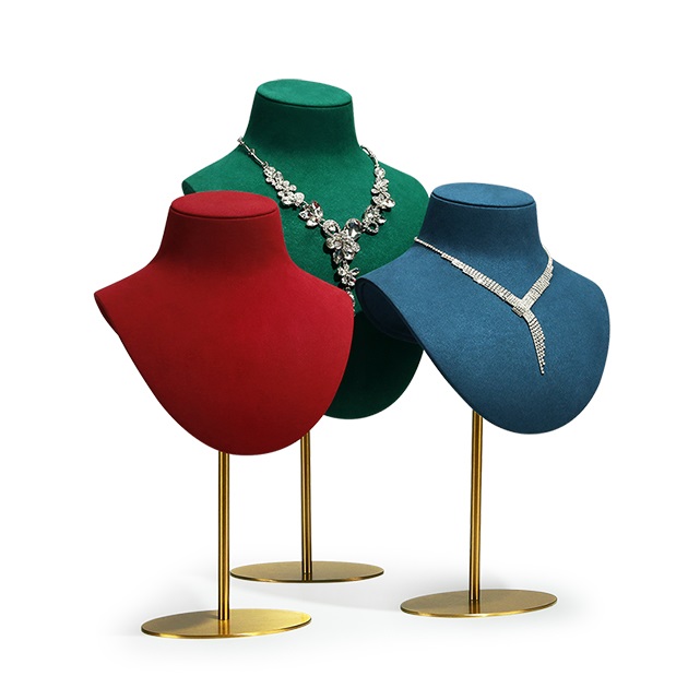 Accessorio Per Organizzare Gioielli Espositore Per Collane In Ecopelle | Busto Con Collo Per Vetrina Gioielli Manichino Busto Gioielli