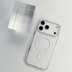 Compatible avec iPhone 17 Pro Max, coque de téléphone magnétique transparente en PC anti-jaunissement 17 Air, diamant scintillant 16 - Product Image 2