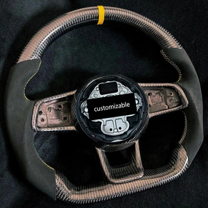 Volante Deportivo Personalizado <span class=keywords><strong>de</strong></span> Fibra <span class=keywords><strong>de</strong></span> Carbono con Base Plana y Agarres <span class=keywords><strong>de</strong></span> Alcántara para VW Jetta Golf MK6 Sagitar Bora Lavida Passat <span class=keywords><strong>Beetle</strong></span> - Product Image 2