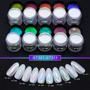 Shengzhu Aurora pigmento colore che cambia polvere per Nail Art Aurora Glitter Glitter per unghie in polvere di perle cromate unghie pigmento - Product Image 3