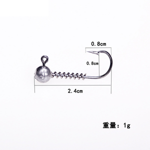 Serrure à vis Spin petit poids tête de gabarit nouveau modèle têtes de gabarit en gros hameçons de pêche - Product Image 5