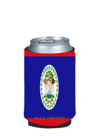 Manchon isolant réutilisable en néoprène avec drapeau du Belize, idéal pour canettes de bière ou de cola glacé, pour boissons froides
