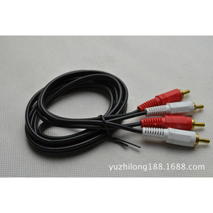 สายสัญญาณเสียง 2Rca ถึง 2Rca ยาว 1.5 เมตร แบบตัวผู้ต่อตัวผู้ ตัวนำทองแดง ป้องกันด้วยเส้นใยถัก หุ้มด้วยพีวีซี สำหรับการเชื่อมต่อเสียง - Product Image 1