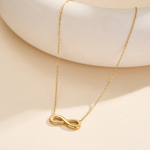 Collar con Forma de 8 de <span class=keywords><strong>Amor</strong></span> Infinito, Joyería de Moda Simple y Versátil, Cadena de Clavícula de Acero Inoxidable <span class=keywords><strong>para</strong></span> Mujer, Venta al por Mayor - Product Image 3