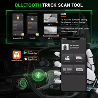 ANCEL HD100 HD110 Bluetooth Diesel Heavy Duty Truck OBD OBD2 Escáner automotriz Diagnóstico de sistema completo para motor Detroit