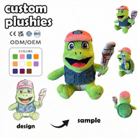 Jouets en peluche et porte-clés personnalisés en tissu de coton - Adorables motifs singe qui cligne, ours de la douceur, serpent et chien - Accessoires d'anniversaire