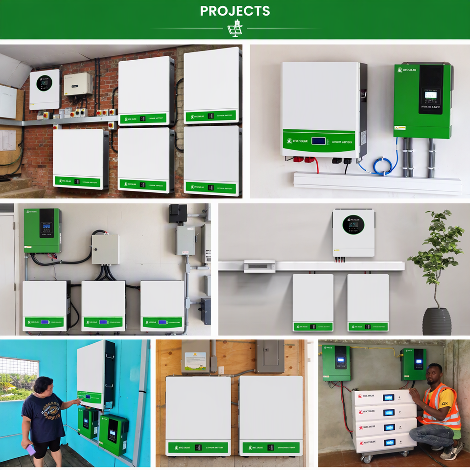 WHC SOLAR 48V 10kWh LiFePO4 Solar Energy Storage Battery Wall Mounted ...