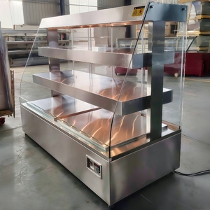 Vitrine chauffante pour aliments en acier inoxydable pour comptoir, capacité de 500 L, contrôle automatique de la température, design portable pour desserts et canapés - Product Image 3