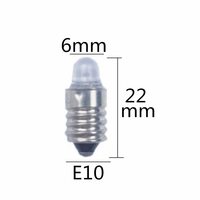 Bombilla LED HoneyFly para Linterna E10 3V/6V, Bombilla Incandescente Mini Focalizada, Luz Blanca Cálida
