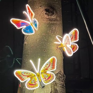 <span class=keywords><strong>Luces</strong></span> Decorativas <span class=keywords><strong>Navideñas</strong></span> 3D, Mariposas con Movimiento, Iluminación Escénica para Jardín, Alas Dinámicas, <span class=keywords><strong>Luces</strong></span> <span class=keywords><strong>LED</strong></span> de Mariposa - Product Image 4