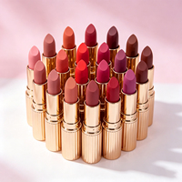 Vente en gros de nouveaux rouges à lèvres brillants nude, fournisseur de marques privées, rouge à lèvres crème mat doré solide, imperméable