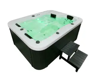 Luxury outdoor whirlpool hot tub with ozone LED heating for 2 - 3 people spa pool