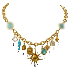 Collana Fai-da-Te in Acciaio Inox con Ciondoli a Forma di Sole e Conchiglia, Stile Classico e Alla Moda con Finitura Oro Sottovuoto, Ideale come Regalo - Product Image 4